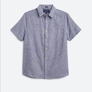 Even Tide Brushed Cotton Linen Resort Shirt LARGE TALL